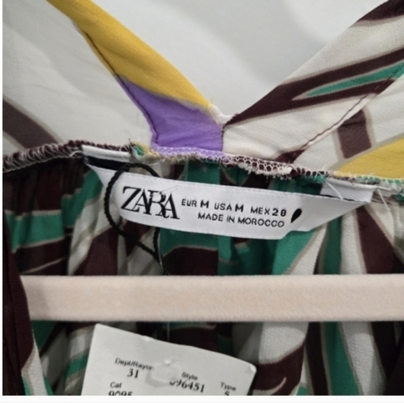 Brand New Zara Loose Fitting Kaftan/Duster Multicolored - Picture 7 of 12